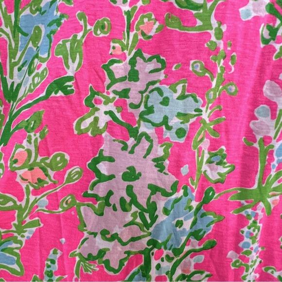 LILLY PULITZER ♦️SALE CORAL ORANGE PINK GRAY FLORAL DRESS SZ XL ( 12-14) - Picture 2 of 10
